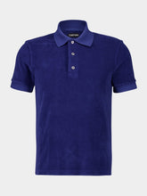 Tom Ford Blue Towelling-Finish Polo Shirt