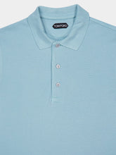 Tom Ford Dusty Blue Piqué Polo