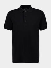 Tom Ford Black Regular Fit Short-Sleeve Piqué Polo Shirt