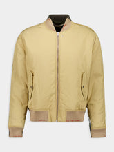 Marni Beige Twill Bomber Jacket with Contrast Back