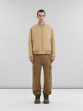 Marni Beige Twill Bomber Jacket with Contrast Back