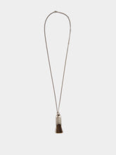 Lemaire Brown Silver Personal Brush Necklace