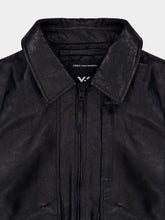 Y-3 Black Leather Bomber Jacket