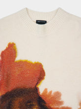 Y-3 Core White AOP Knit Crew Sweater