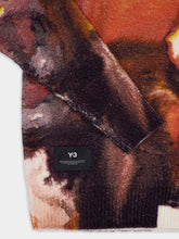 Y-3 Core White AOP Knit Crew Sweater