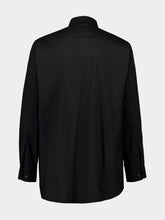Black Cotton Sport Shirt with Chest Pocket