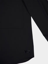 Y-3 Black Cotton Sport Shirt with Chest Pocket