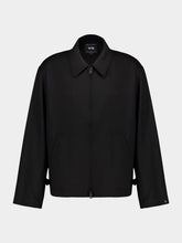 Black Refined Wool Blouson