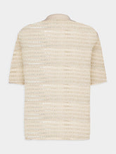 Commas Open-Knit Cream Polo