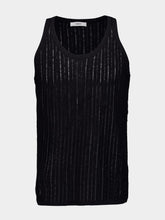 Commas Black Pointelle Knit Tank