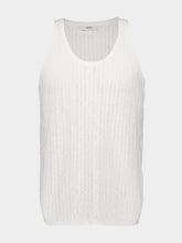 Commas Off-White Pointelle Knit Tank