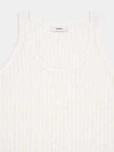 Commas Off-White Pointelle Knit Tank