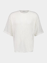 Commas Off-White Pointelle Knit T-Shirt