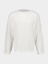 Commas Off-White Pointelle Sweater