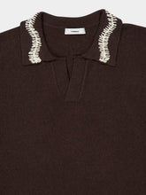 Commas Brown Polo Hand Crochet Cotton