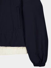 Moncler Navy Blue Janze Hooded Twill Short Down Jacket