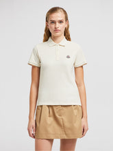 Moncler White Logo Patch Cotton Polo Shirt