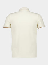 Moncler White Logo Patch Cotton Polo Shirt