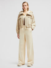Moncler Beige Wide-Leg Cotton Track Pants