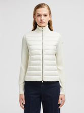 Moncler White Padded Wool Zip-Up Cardigan