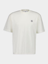 Stone Island Ivory Organic Cotton T-Shirt with Compass Patch