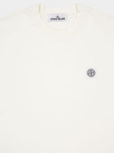 Stone Island Ivory Organic Cotton T-Shirt with Compass Patch