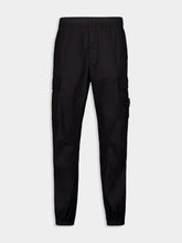 Stone Island Black Stretch Cotton Cargo Trousers