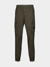 Stone Island Military Green Stretch Cotton Cargo Trousers