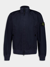 Stone Island Navy Blue Cotton Bomber Jacket
