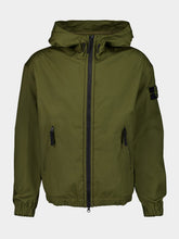 Stone Island Military Green Zipped Cotton Jacket