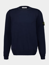 Stone Island Navy Blue Compass Patch Crewneck Jumper