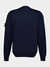 Stone Island Navy Blue Compass Patch Crewneck Jumper