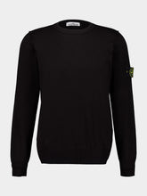 Stone Island Black Compass Patch Crewneck Jumper
