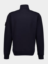 Stone Island Navy Blue Compass-Badge Zipped Sweatshirt