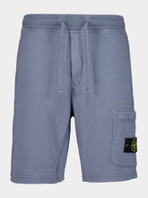 Stone Island Blue Organic Cotton Cargo Bermuda Shorts