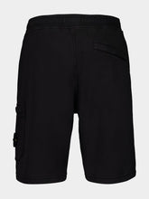 Stone Island Black Compass-Badge Shorts