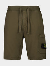 Stone Island Military Green Compass-Badge Shorts