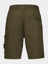 Stone Island Military Green Compass-Badge Shorts