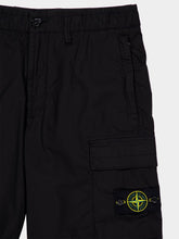 Black Stretch Cotton Cargo Bermuda Shorts | PDP - Fashion Clinic