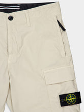 Stone Island Sand Beige Stretch Cotton Cargo Bermuda Shorts