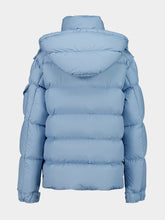 Moncler Light Blue Maya 70 Hooded Short Down Jacket
