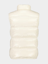 Moncler White Badia Glossy Nylon Down Gilet