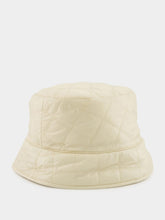 Moncler Light Beige Diamond-Quilted Bucket Hat