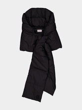 Moncler Black Hooded Down Scarf