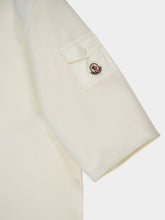 Moncler Ivory Wool Cape with Quilted Nylon Hood