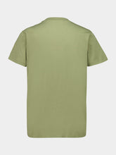Green Cotton T-Shirt with Tonal Embroidered Logo