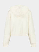 Moncler Natural Cotton Zip-Up Sweatshirt with Knit Accents