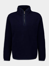 K-Way Navy Zipped Wool Fleece Jacket