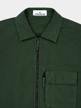 Stone Island Juniper Green Canvas Cotton Overshirt