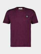Stone Island Amaranth Cotton Jersey Slim T-Shirt